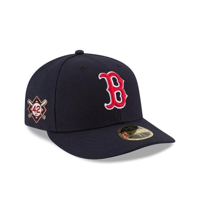 Blue Boston Red Sox Hat - New Era MLB Jackie Robinson Day Low Profile 59FIFTY Fitted Caps USA1820357